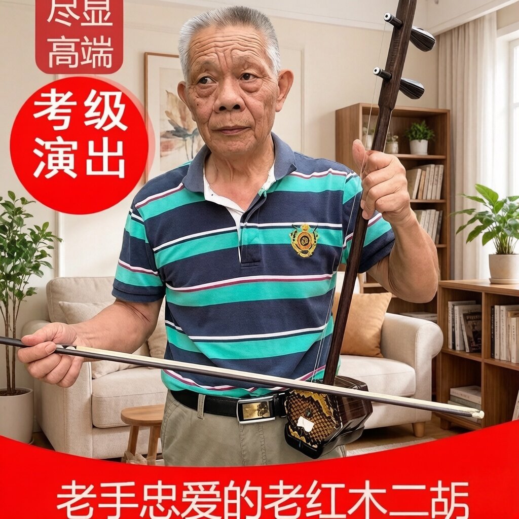 专业演奏十级考级演出老红木二胡.琴行售2000元红木二胡乐器