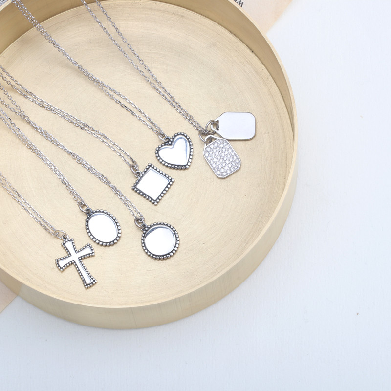 欧美极简INS风925纯银项链女复古几何圆形十字架爱心混搭锁骨套链在类目 饰品/流行首饰/时尚饰品新, 项链中 - 来自Buy2taobao.com提供专业的淘宝代购服务