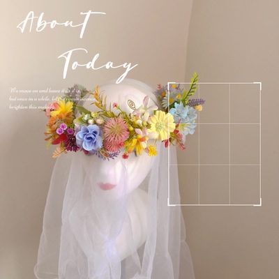 森系仿真浆果花朵新娘发箍