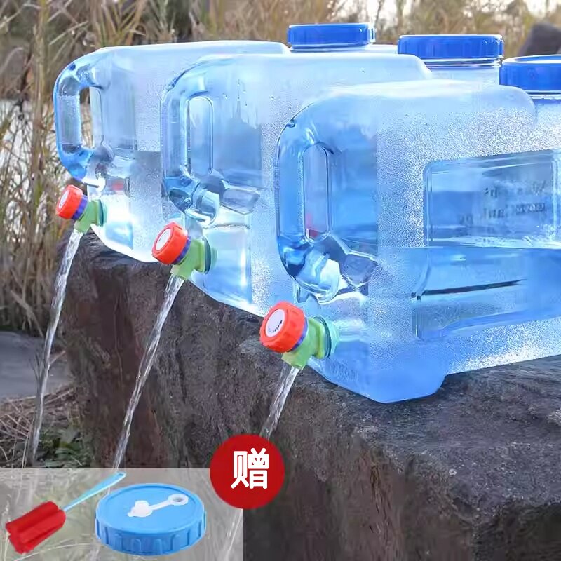 户外水桶自驾游纯净矿泉水储存水器食品级野营炊桶家用带水龙头