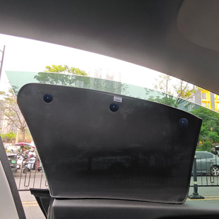 无边框Modely车窗Model3汽车遮阳帘防晒隔音窗帘隐私露营防偷窥网