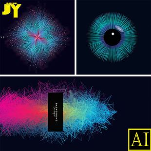 AI矢量潮流弥散风KV渐变视觉网页横幅chaos海报背景封面设计素材