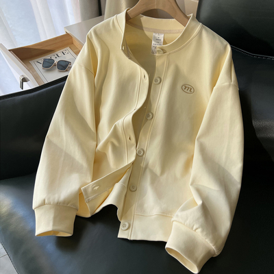 薄款宽松版型棉质开衫外套