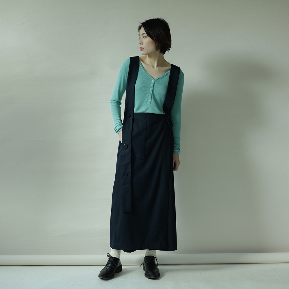 HAOLIAO宽松多穿式背带裙裤