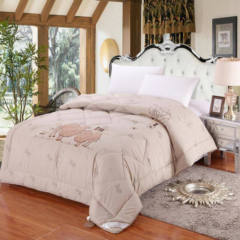 内蒙古驼绒被子被芯驼毛被单双人冬被学生棉被榻榻米床垫保暖定做