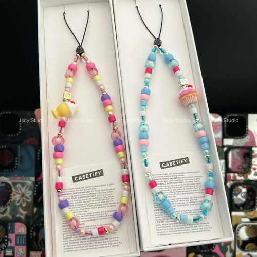 CASETiFY夏日冰淇淋蛋糕串珠手机手机链挂链狂热手腕ins链条挂绳
