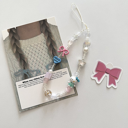 ins韩国少女绿色kt猫链ccd相机挂链装饰可爱新款链条小众个性