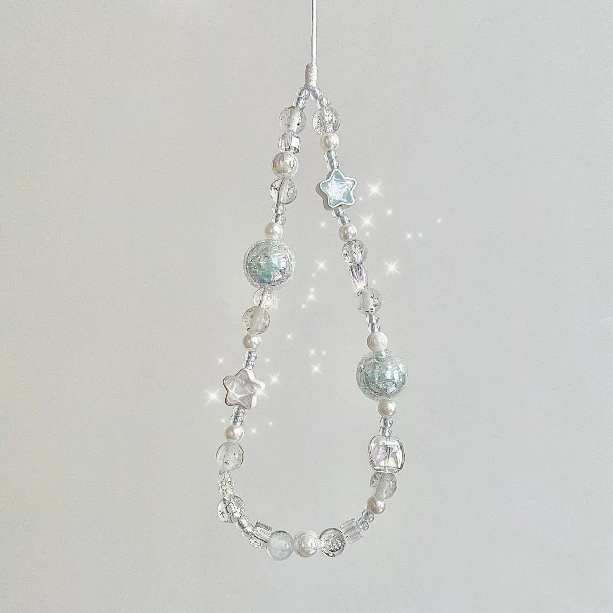 Torta小甜心ins原创设计银河星辰蓝色手机挂绳手机链ccd相机链女