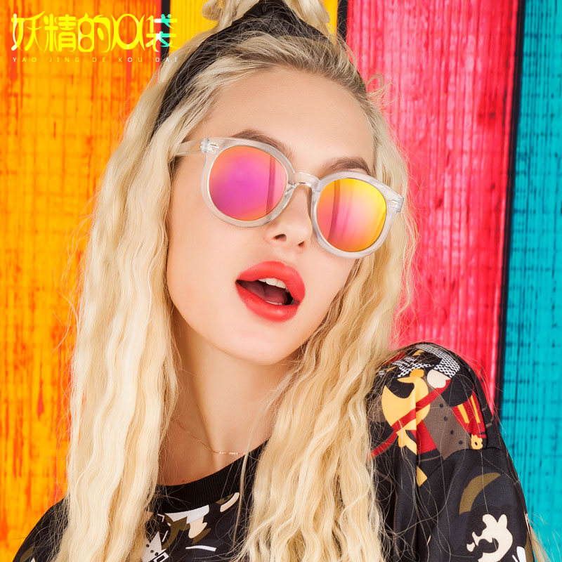 新款太阳眼镜女潮明星款墨镜防紫外线圆脸个性时尚偏光镜复古