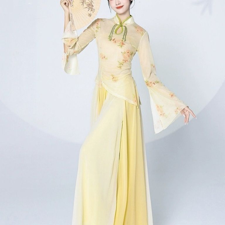 【95%好评率】古典舞舞蹈服旗袍领上衣飘逸纱衣练功服中国舞民族