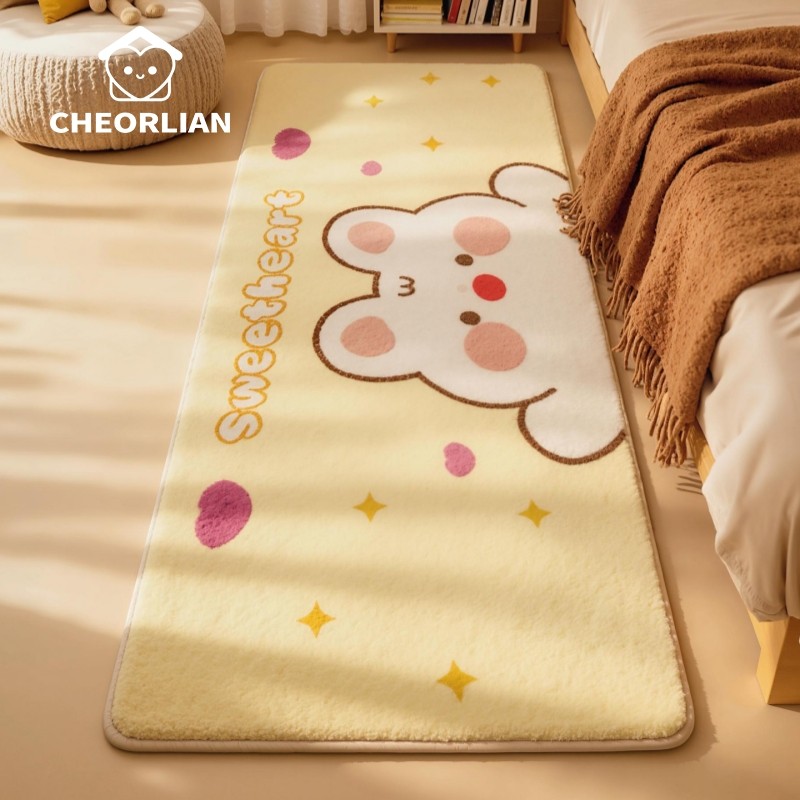 床边地毯卧室地垫女孩儿童房床边毯2026新款长条卡通可爱仿羊绒,居家布艺,地毯,淘宝优惠券,粉丝福利购,淘宝优惠卷