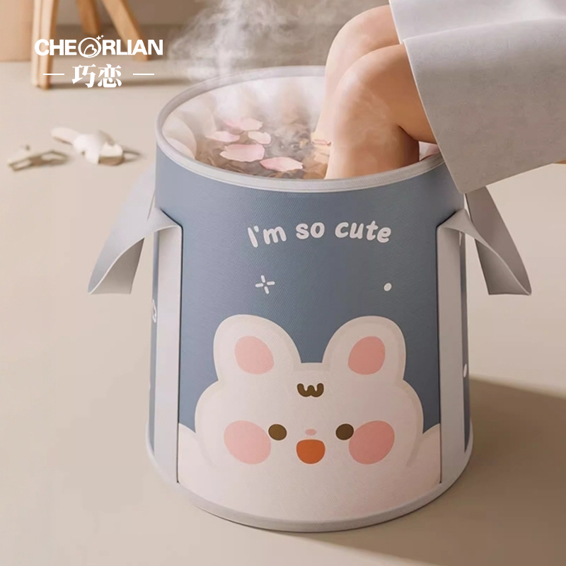 儿童泡脚桶家用冬天保温可折叠