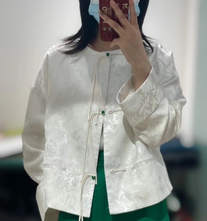 女復古國風潮流盤扣流蘇外套 J23008 真絲提花刺繡襯衫 2023新款