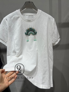 凤冠 流苏装 手工法绣设计 T恤 饰亮丝T恤 亲肤舒适新中式