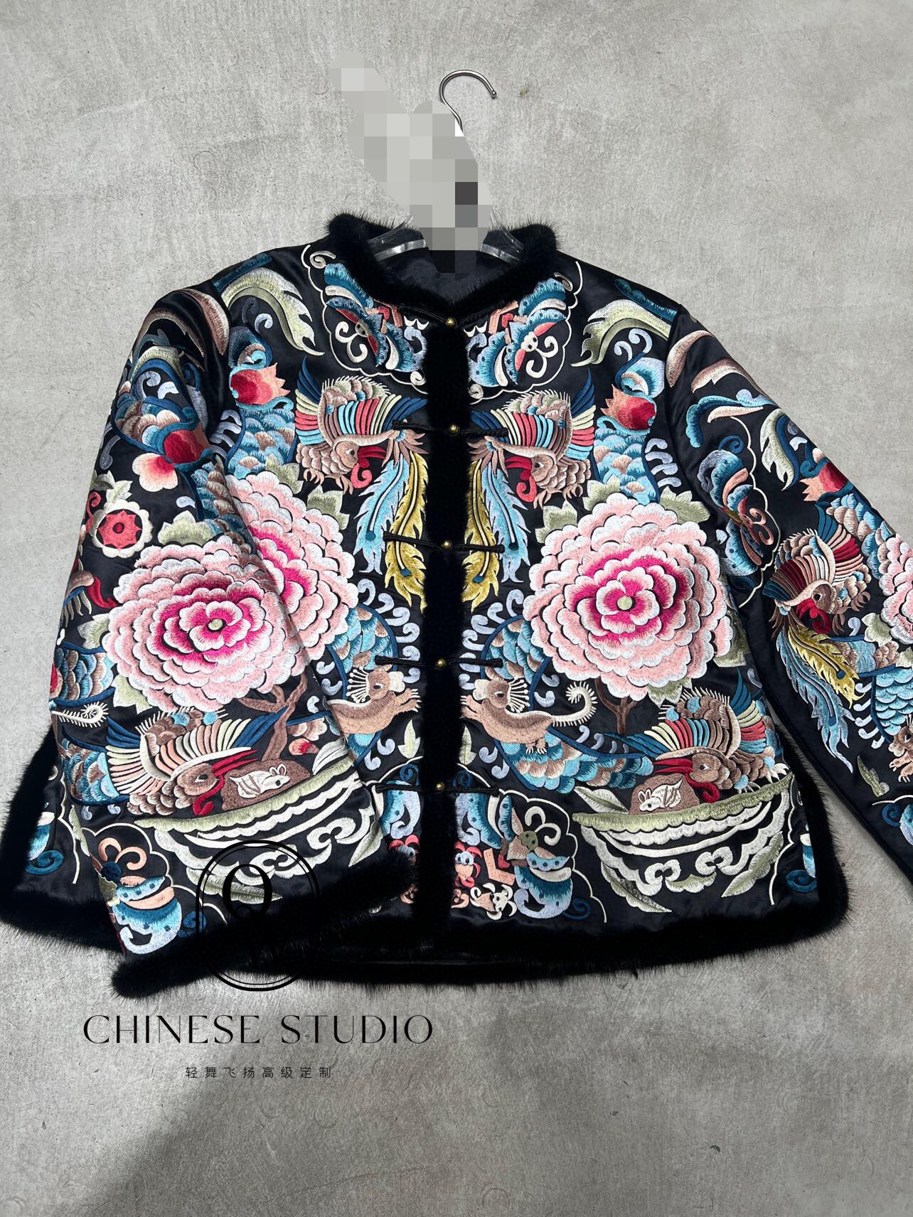 国风禅意女装新中式黑色高级感超好看夹棉加厚保暖棉服外套女冬季