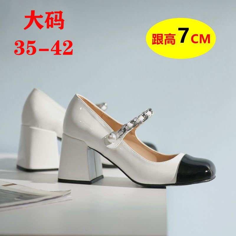 跟圆头玛丽珍单鞋女高跟鞋