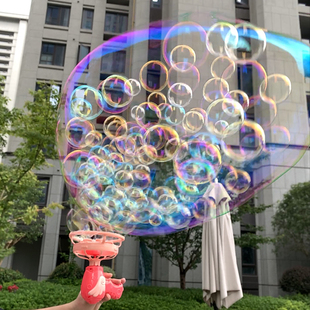 跨境泡中泡电动泡泡机儿童手持天使泡泡机网红泡泡枪儿童玩具