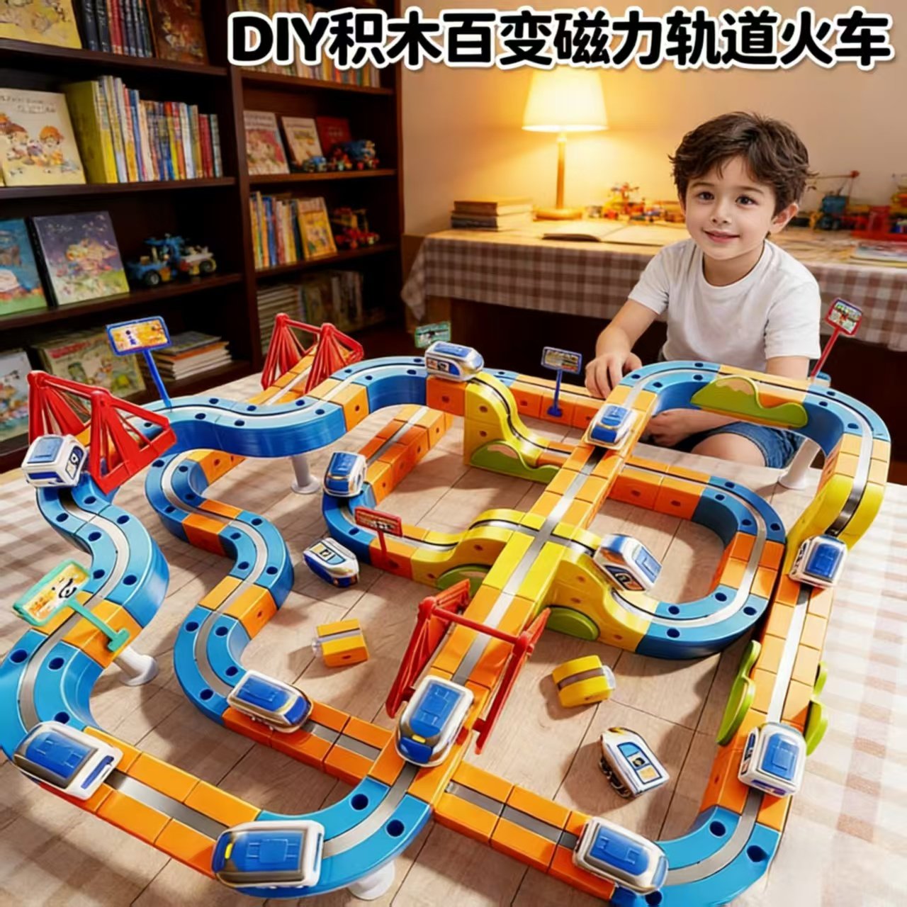 电动反重力轨道车魔幻百变儿童女男孩diy益智生日礼物拼装玩具,玩具/童车/益智/积木/模型,电动/遥控轨道,淘宝优惠券,粉丝福利购,淘宝优惠卷