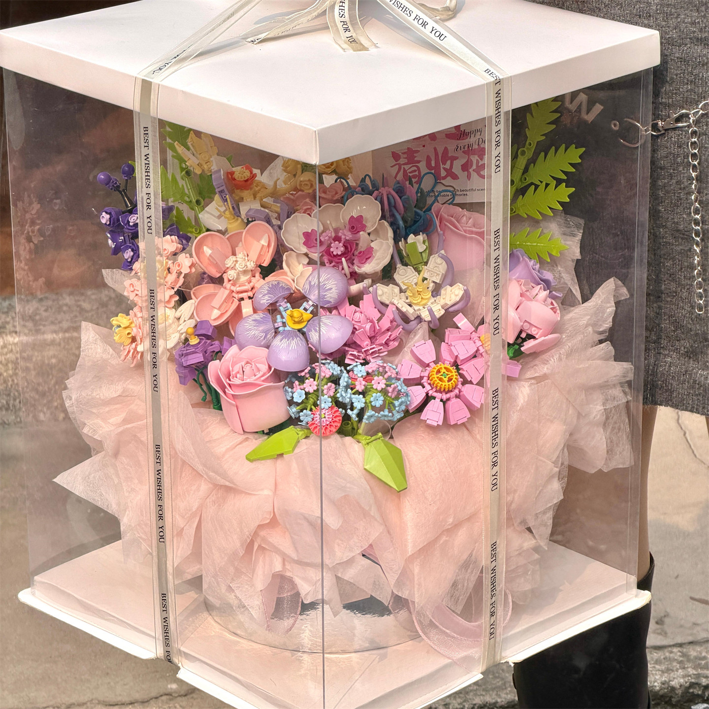 情人节玫瑰积木永生花束礼物生日diy手工拼装女生送男友节日闺蜜图片
