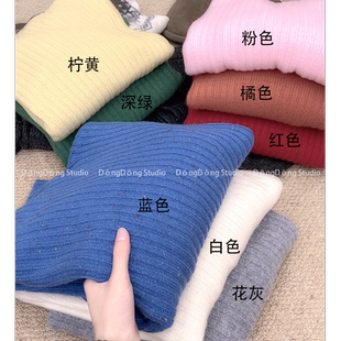 毛衣 特 针织衫 全毛纯色竖坑条高领套头宽松长袖 7208 售完无补