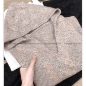 售完无补 花纱蜜熊连帽套头宽松长袖 针织衫 特 女士毛衣帽衫 E126