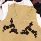 售完无补 全毛绣花马甲V领套头纯色修身 无袖 特 针织背心 912