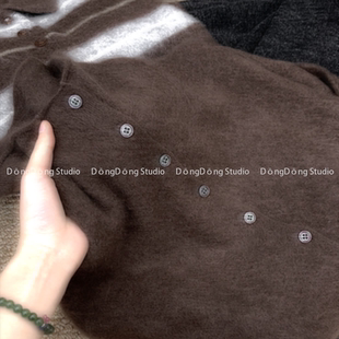 售完无补！【高领拉绒开衫】全毛纯色宽松长袖针织毛衣外套 5523