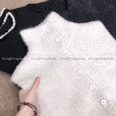 针织开衫 高领纯色宽松外穿无袖 毛衣背心 圈圈毛马甲 超厚实～