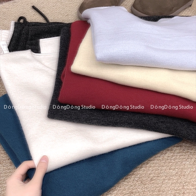 必入！新年礼！[封神内搭]无缝V领套头纯色宽松长袖针织毛衣 8317