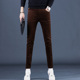 男修身 款 秋季 棕色灯芯绒裤 高端休闲裤 2025新款 长裤 小脚男裤 子男士
