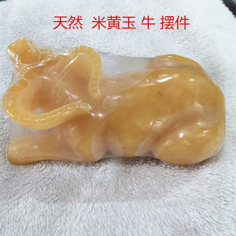 天然生肖牛办公室工艺品