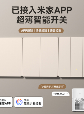 已接入米家app灵动智能开关控制面板全屋小爱同学语音单零火双控