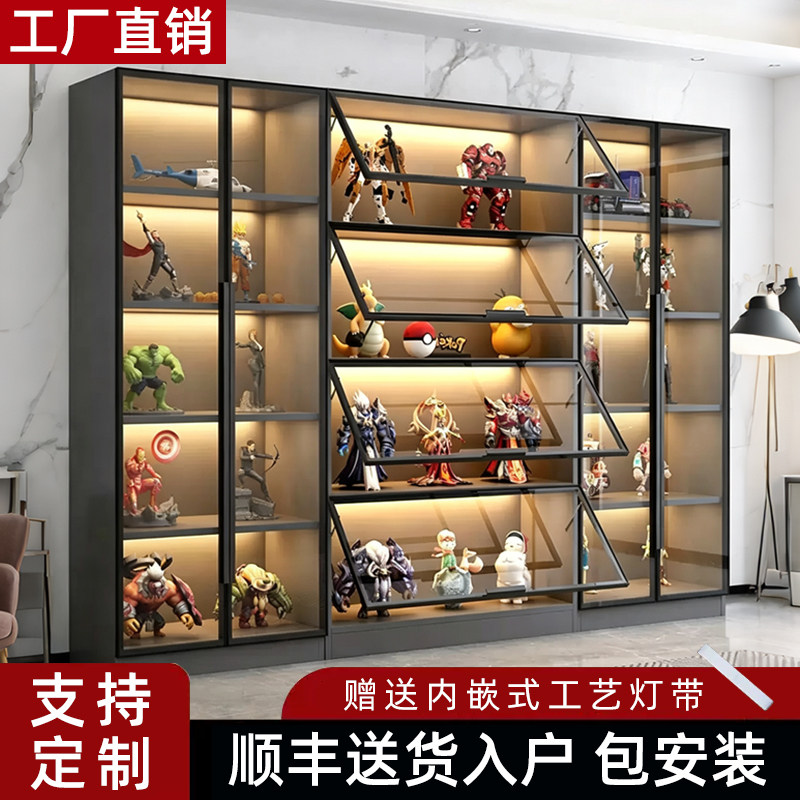 玻璃手办展示柜高级定制酒柜书柜图片