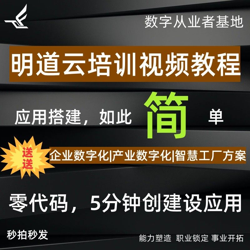 明道云培训视频教程帆软集合计教学攻略0无零低代码学习攻数据