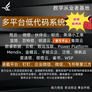 简道云帆软明氚宜搭伙伴软定制开发黑湖小工单钉轻流搭建百特实施