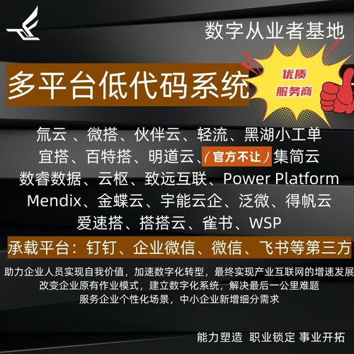 简道云宜搭伙伴软定开发实施低代