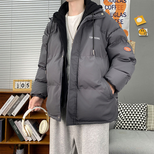 大货到仓！2022港风情侣棉衣男女假两件连帽棉服WT08 p75图片