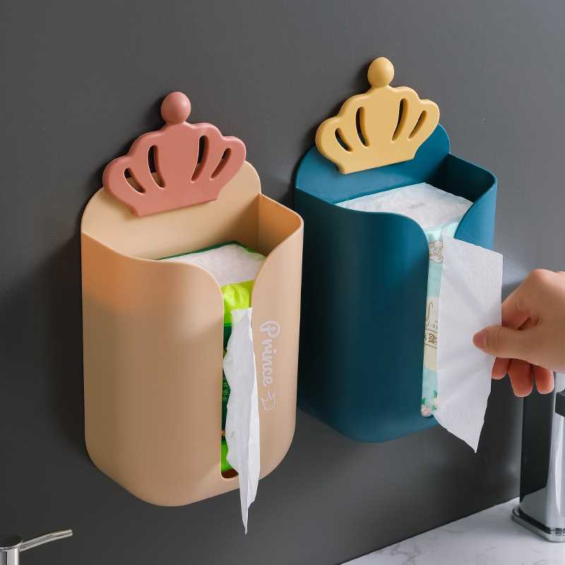 抽纸盒壁挂式家用客厅创意免打孔厨房卧室厕所收纳盒挂壁纸巾盒