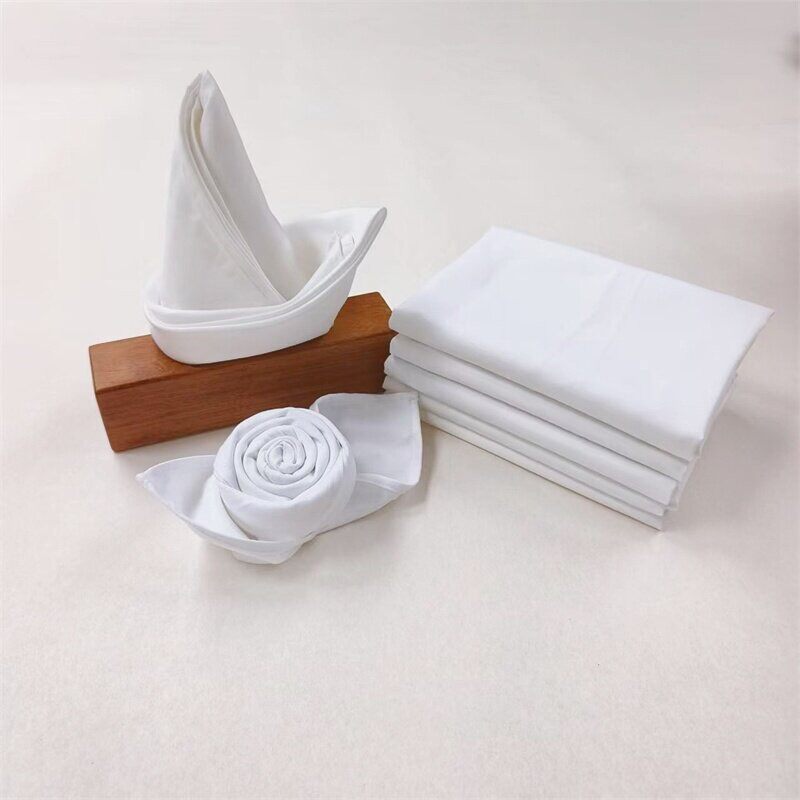 西餐厅专用餐布口布酒店高级感折花餐饮席巾不掉毛擦杯布酒吧净布