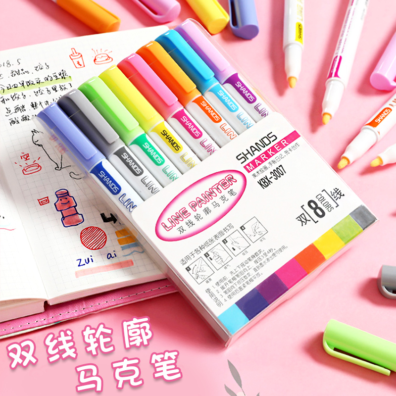 可爱超萌糖果色韩版手帐记号笔