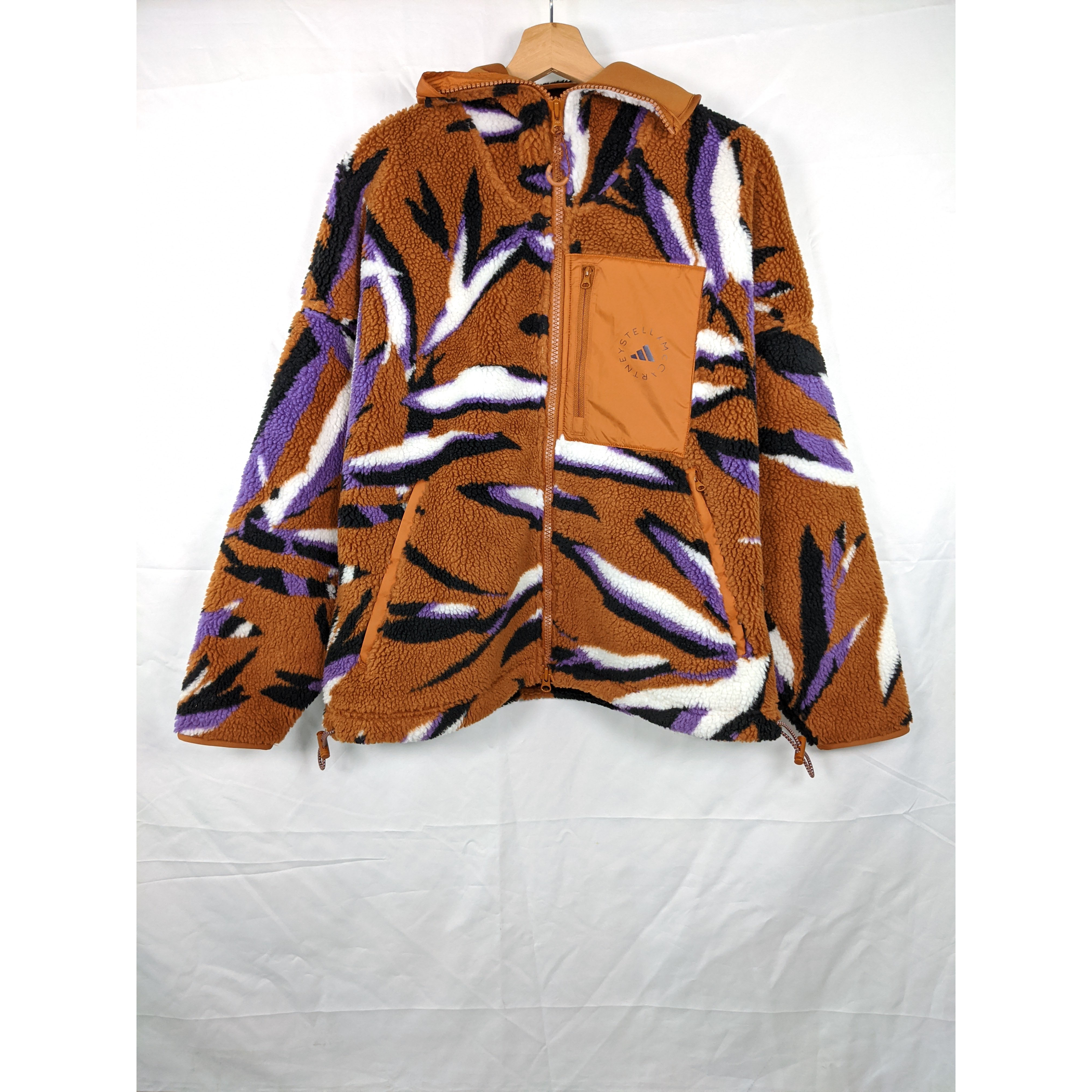 正品轻奢联名 adidas Stella McCartney 女子抓绒口袋外套 IK9340