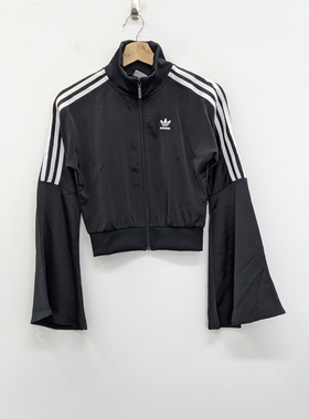 正品 三叶草 ADIDAS TRACKTOP 设计师宽袖 女复古休闲外套 FL0055