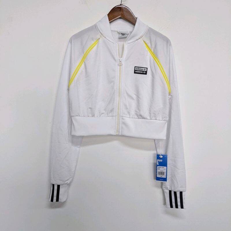ADIDAS 三叶草 TRACK TOP 女子休闲双排标高腰夹克 FM2461