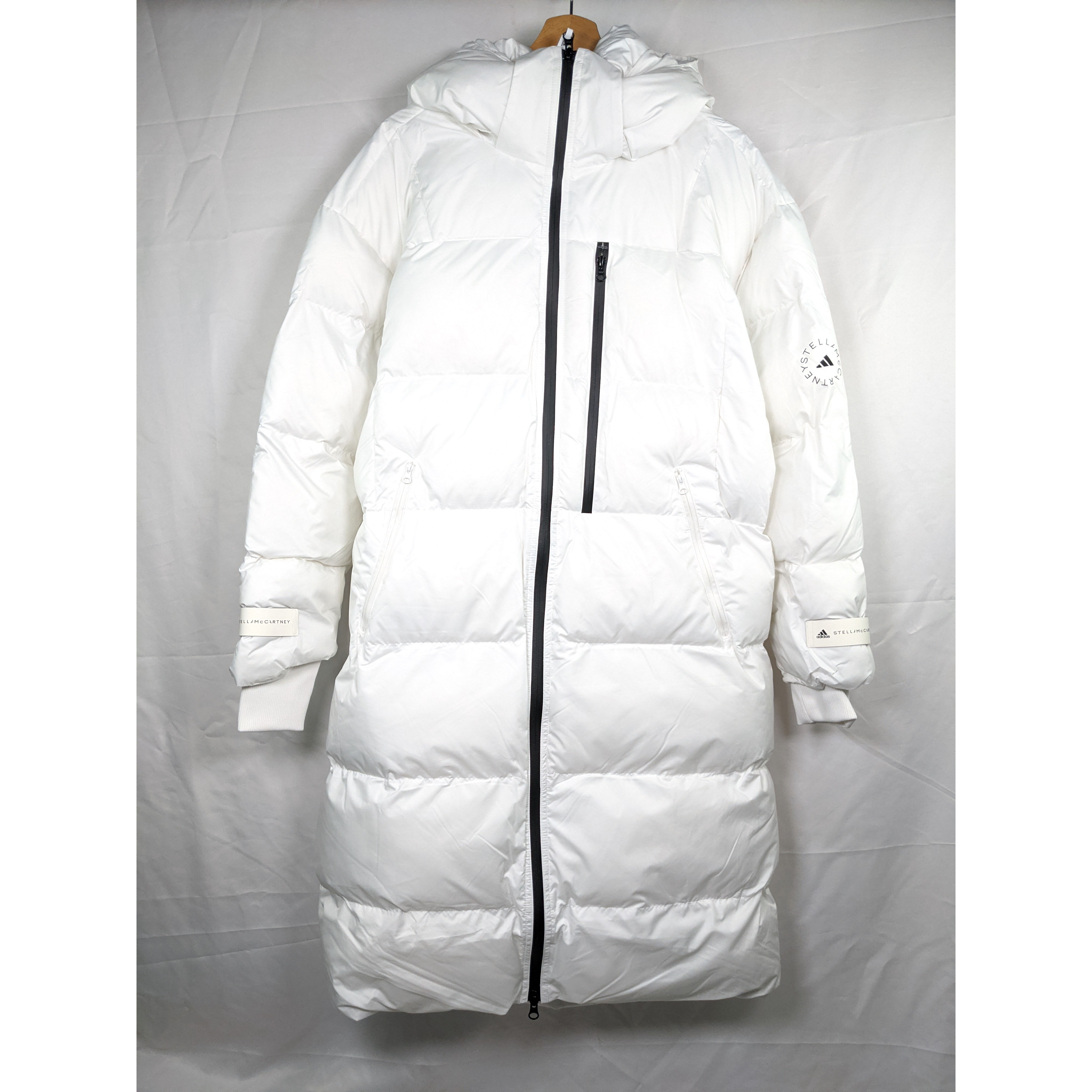 正品 adidas Stella McCartney 女子高端运动长款棉衣 吊牌价3099