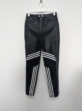 adidas x Alexander Wang Leather 亚历山大王女休闲皮裤 DT8354