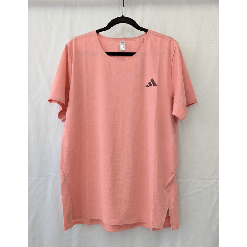 正品 adidas Adizero Running Tee 男子粉色透气 跑步短袖 IM8548