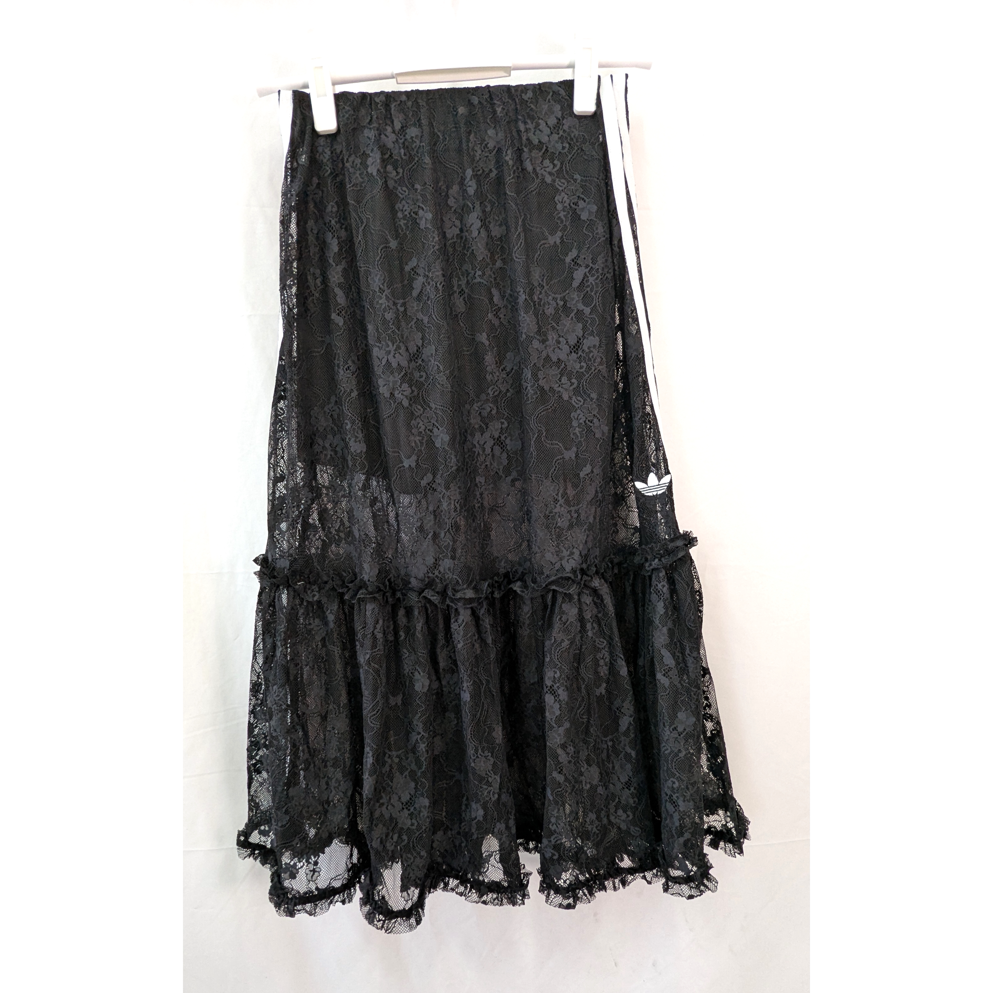 正品 三叶草 adidas Originals Lace Skirt 女子蕾丝透视装半身裙