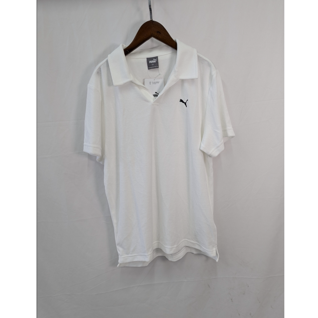 正品 彪马 PUMA PILE OPEN Polo 男子透气 毛巾绒 短袖 671065-02