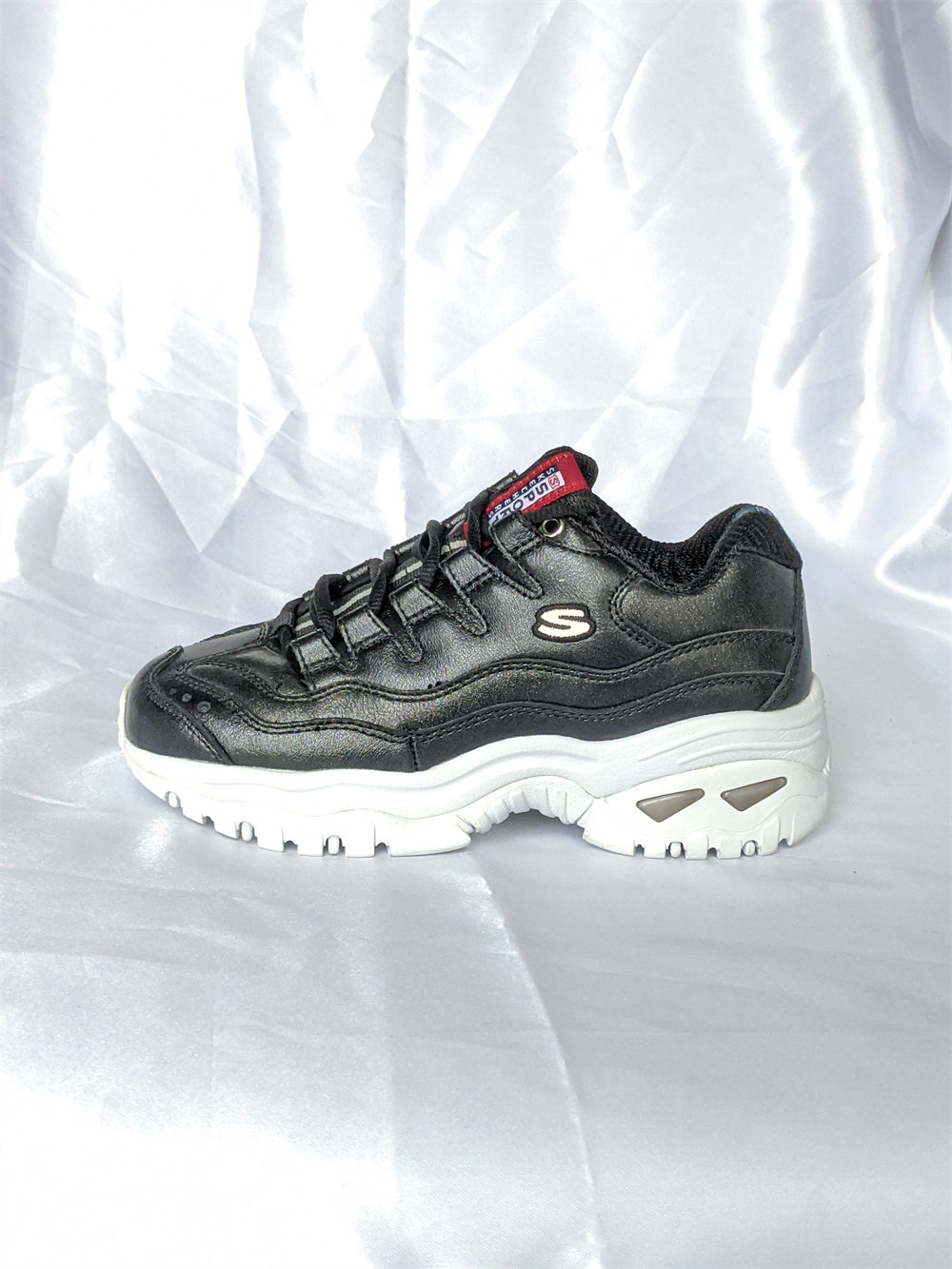 斯凯奇 SKECHERS D'lites 女子休闲增高鞋 运动鞋 13411-BKW 35码
