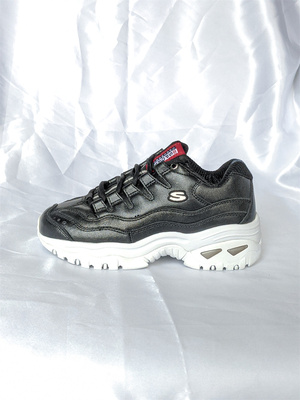 斯凯奇 SKECHERS D'lites 女子休闲增高鞋 运动鞋 13411-BKW 35码